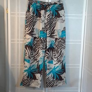 Silhouettes linen/rayon palazo pants XL